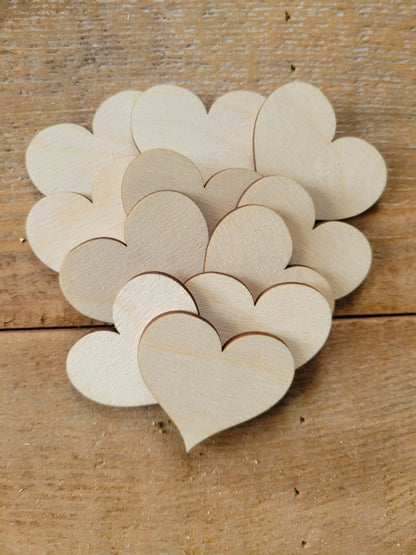 Wooden Heart Cut Outs