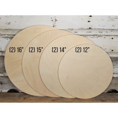 8 Pack of Hardwood Blank Wood Rounds for Crafting