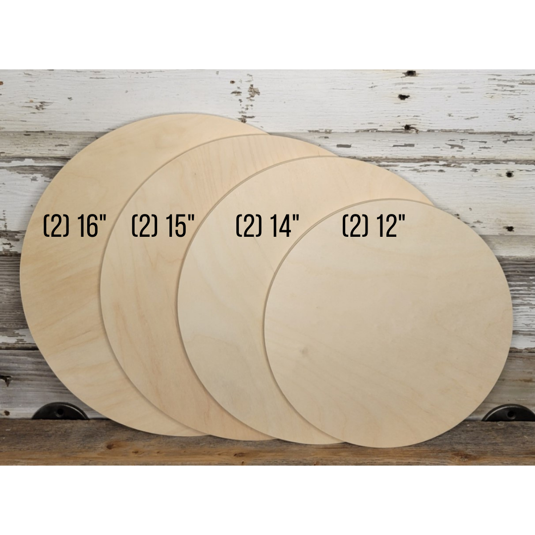 12 Inch Wood Rounds CNC Cut Plywood Circles Door Hanger Blanks