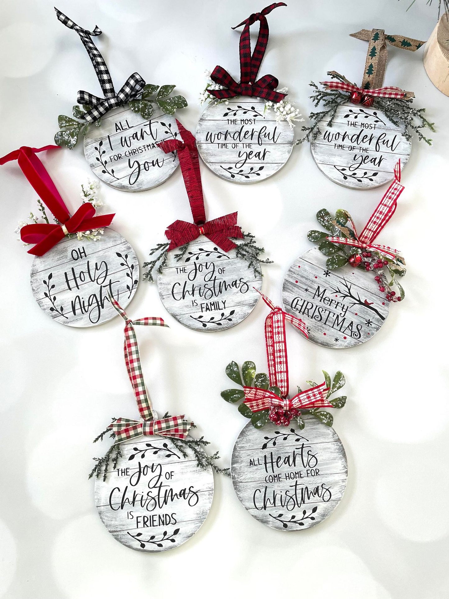 Shiplap Ornament (set of 8)